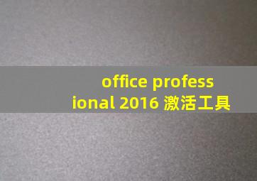 office professional 2016 激活工具